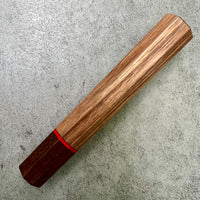 Custom Japanese Knife handle (wa handle)  for 165-210mm :  Black Walnut and Katalox