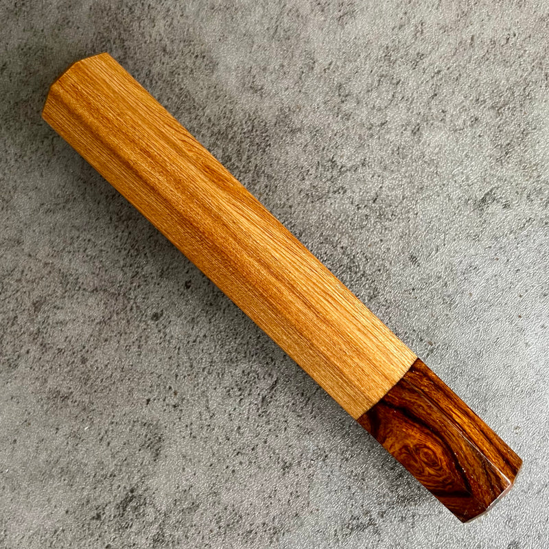 Custom Japanese Knife handle (wa handle)  for 165-210mm -  Louisiana sinker cypress and desert ironwood