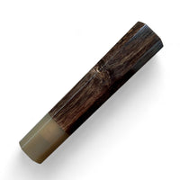Custom Japanese Knife handle (wa handle)  for 165-225 mm: Spalted Walnut and blonde horn