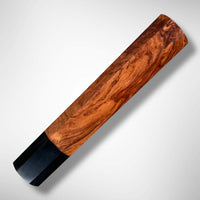 Custom Japanese Knife handle (wa handle)  for 240 mm: Cocobolo burl  and buffalo horn