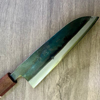 Custom Hatsukokoro Komugei Ironclad Blue 1 Santoku 165mm mm - Morado and Katalox