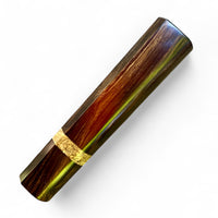 Custom Japanese Knife handle (wa handle)  for 165-210 mm: Shield shaped African Blackwood