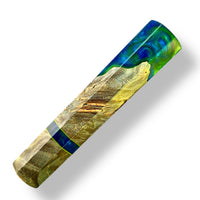 Custom Japanese Knife handle (wa handle)  for 165-210 mm: Dyed maple burl hybrid
