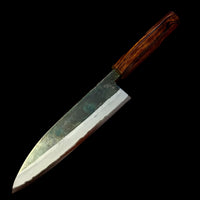 Custom Hatsukokoro Kurosagi Ao Super Gyuto 210 mm - Sonoran desert ironwood