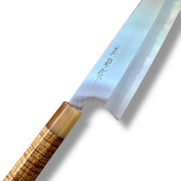 Custom Sugi Tadokoro x Yoshikazu Tanaka W1 Gyuto Tall 240 mm Hon Kasumi Finish - Koa and marbled horn