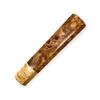Custom Japanese Knife handle (wa handle)  for 165-210 mm:  Japanese Elm Burl and Karelian Birch
