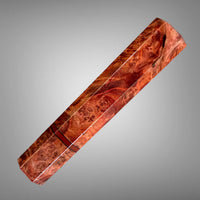 Custom Japanese Knife handle (wa handle)  for 165-210 mm: Maple Burl and vintage poker chip | Sugi Cutlery
