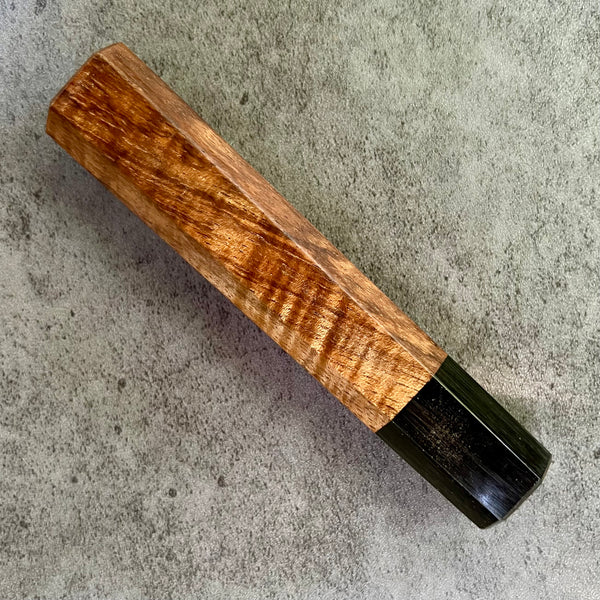 Custom Japanese Knife handle (wa handle)  for 165-210mm : Hawaiian Koa and buffalo horn