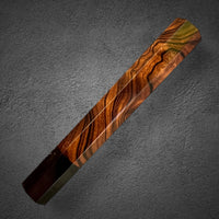 Custom Japanese Knife handle (wa handle)  for 240mm -  Desert Ironwood burl and horn