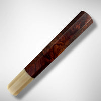 Custom Japanese Knife handle (wa handle)  for 165-210 mm: Cocobolo burl and blonde horn