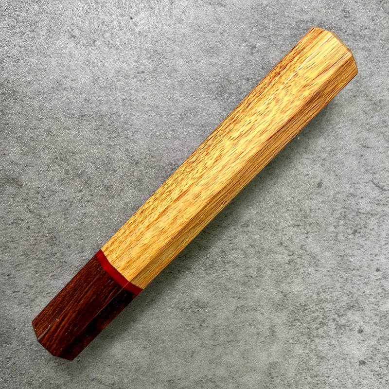 Custom Japanese Knife handle (wa handle)  for 165-210mm : Canary wood and vintage poker chip