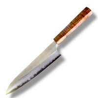 Custom Yoshimi Kato VG-10 Nishiiji Damascus Gyuto 210mm -  Hawaiian Koa