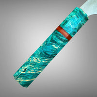 Custom Yu Kurosaki Gekko VG XEOS Gyuto 210mm  - Dyed Box Elder Burl