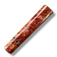 Custom Japanese Knife handle for 240mm   - Red dyed maple burl