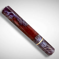 Japanese Knife handle (wa handle)  for 165-225 mm :  Dyed amboyna burl hybrid