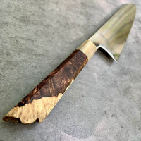 Custom Nakagawa Mizu W2 Honyaki 255 - Honduran Rosewood Burl Live Edge