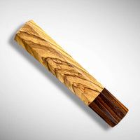 Japanese Knife handle (wa handle)  for 165-225 mm :  Olive and desert ironwood