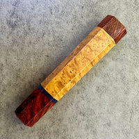 Custom Japanese Knife handle (wa handle)  for 165-210mm :  Cheese wood burl and cocobolo