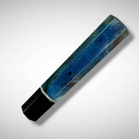 Custom Japanese Knife handle (wa handle)  for 240-260mm :  Dyed spalted maple, horn and vintage poker chip