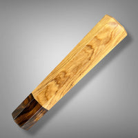 Custom Japanese Knife handle (wa handle)  for 165-210 mm: Olive and Desert ironwood