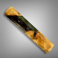 Custom Japanese Knife handle (wa handle)  for 165-210 mm:  Honeysuckle burl hybrid