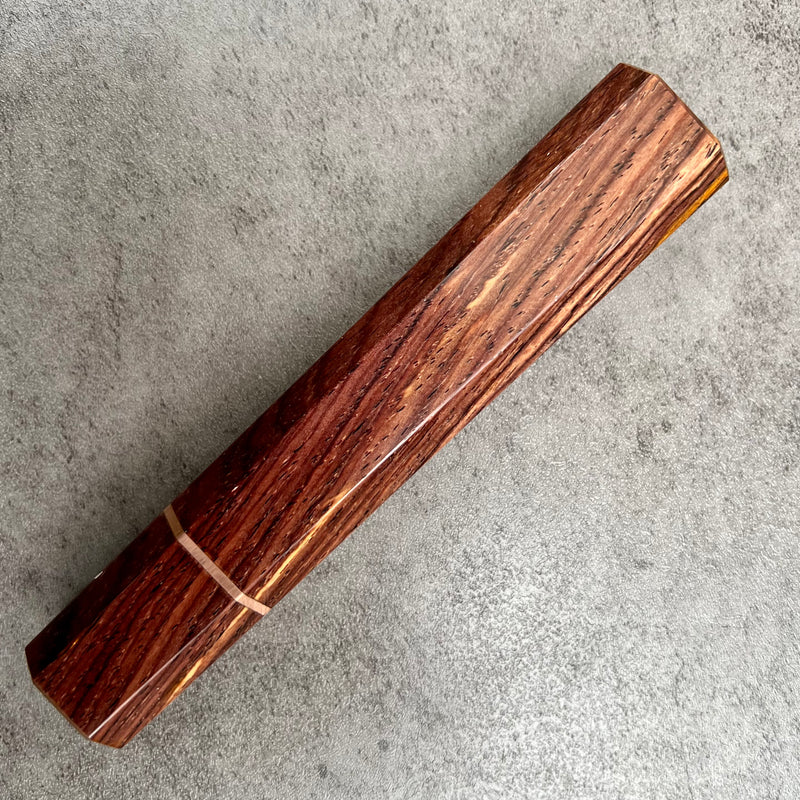 Custom Japanese Knife handle (wa handle)  for 240mm - Cocobolo and copper