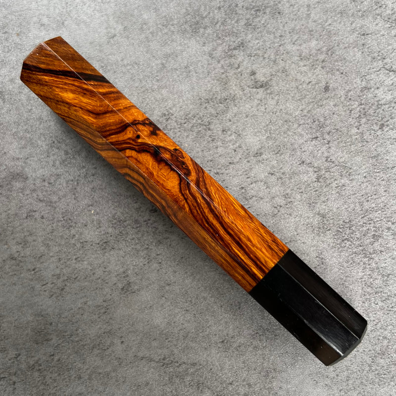 Custom Japanese Knife handle (wa handle)  for 165-210mm -  Desert Ironwood and horn