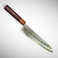 Custom Tsunehisa AS Hammered  Gyuto 210mm - Kingwood and Mississippi Sinker Cypress