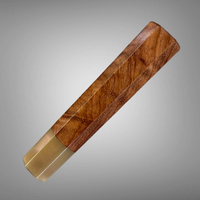Custom Japanese Knife handle (wa handle)  for 165-210 mm: Curly hormigo and blonde| Sugi Cutlery