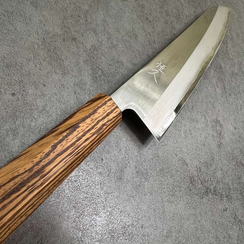 Custom Tsunehisa stainless clad white 2  Gyuto 240mm - Zebrawood