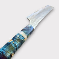 Custom Nigara Hamono SG2 Butcher knife, 170 mm -  Box Elder Burl