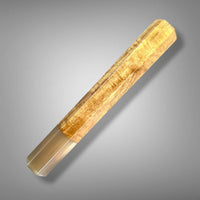 Custom Japanese Knife handle (wa handle)  for 165-210 mm: Curly blonde mahogany and striped horn