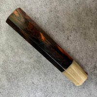 Custom Japanese Knife handle (wa handle)  for 165-210mm :  Figued mun ebony and blonde horn