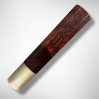 Custom Japanese Knife handle (wa handle)  for 165-210 mm: Cocobolo burl and blonde horn