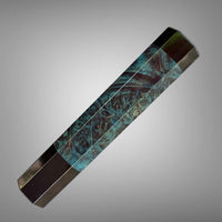 Custom Japanese Knife handle (wa handle)  for 240 mm: Maple burl and buffalo horn | Sugi Cutlery