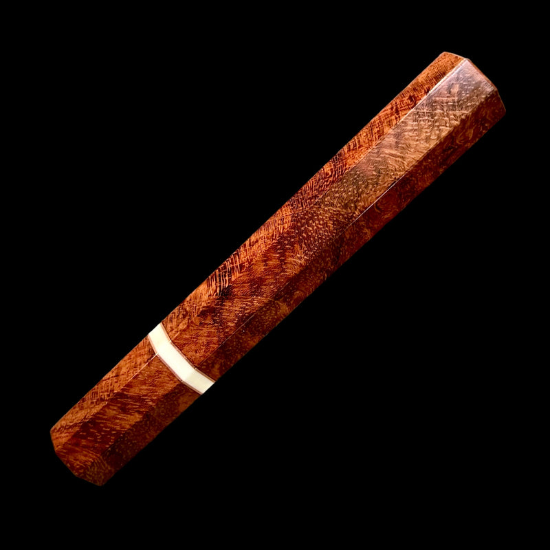 Custom Japanese Knife handle (wa handle)  for 165-210 mm -  Bubinga and faux ivory