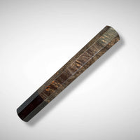 Japanese Knife handle (wa handle)  for 240-260 mm :   Black dyed Maple burl and horn