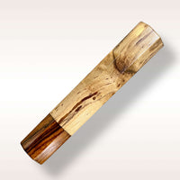 Custom Japanese Knife handle (wa handle)  for 165-210 mm:  Spalted Sycamore and desert ironwood