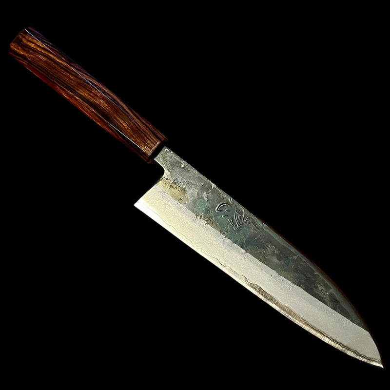 Custom Hatsukokoro Kurosagi Ao Super Gyuto 210 mm - Sonoran desert ironwood