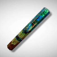 Custom Japanese Knife handle (wa handle)  for 240-260 mm :  Amboyna Burl hybrid - Earth and Ocean
