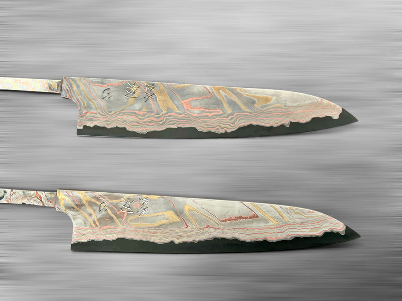 Hatsukokoro Nigara Dark Irodori B2 rainbow Gyuto 240mm : Blade Only