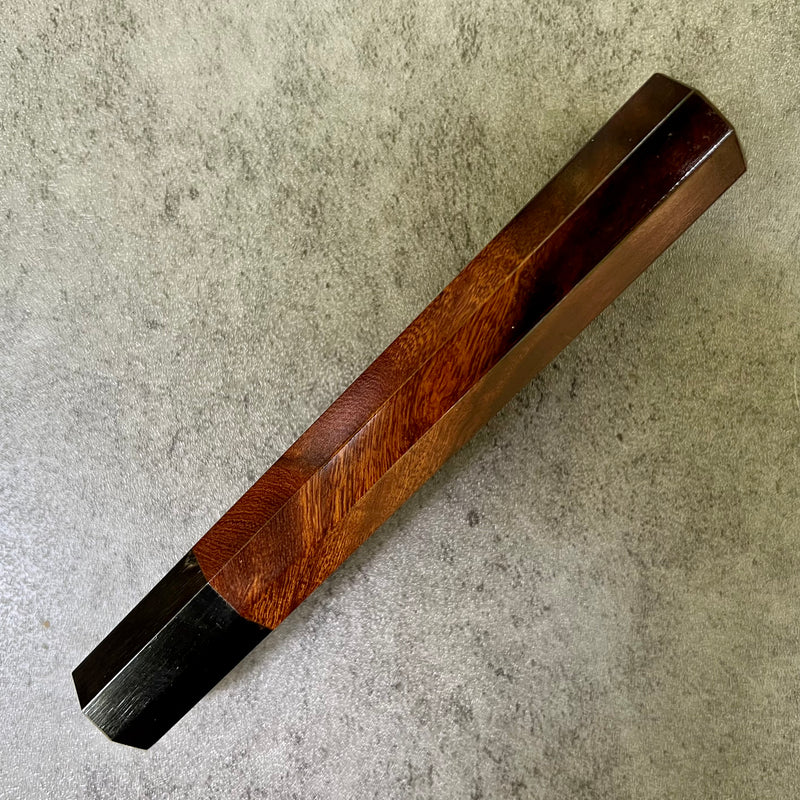 Custom Japanese Knife handle (wa handle)  for 240mm -  Sonoran Desert Ironwood and buffalo horn