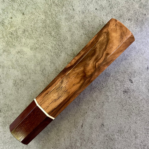 Custom Japanese Knife handle (wa handle)  for 165-210mm : Turkish Walnut and Katalox