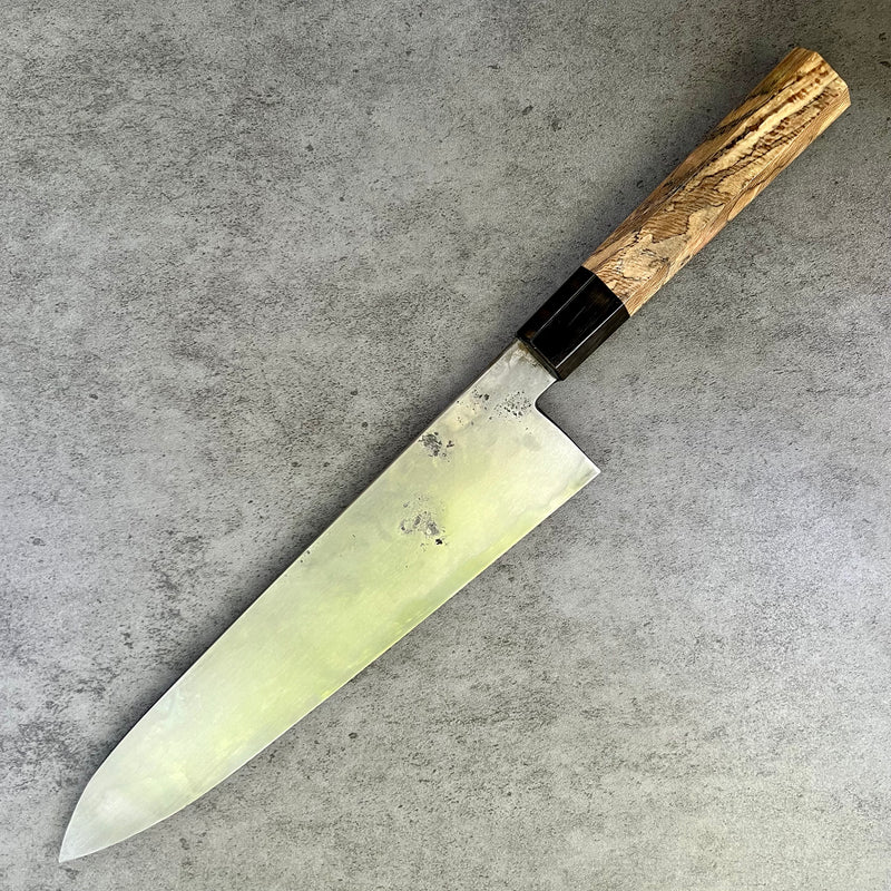 Custom Hunter Valley Blade hand rubbed San Mai 1095 Gyuto 240 mm  -  Spalted Sycamore