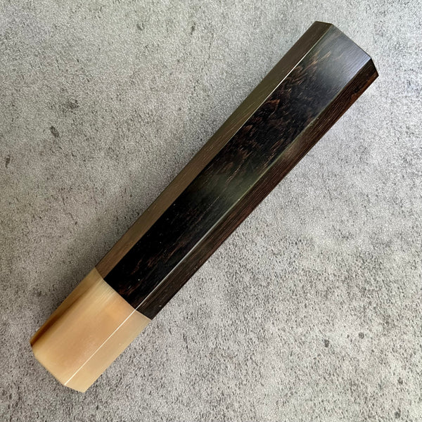 Custom Japanese Knife handle (wa handle)  for 240mm -  African Blackwood and blonde