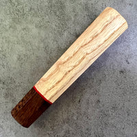 Custom Japanese Knife handle (wa handle)  for 165-210mm :  Ash and Pheasant wood