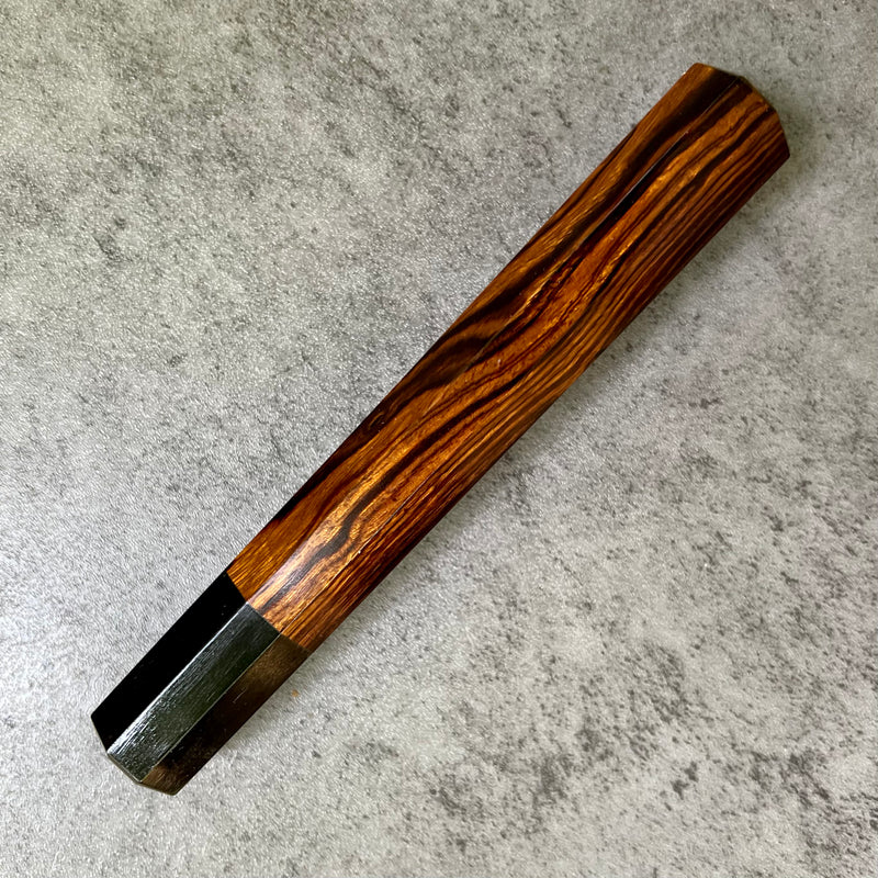 Custom Japanese Knife handle (wa handle)  for 240mm -  Sonoran Desert Ironwood and buffalo horn