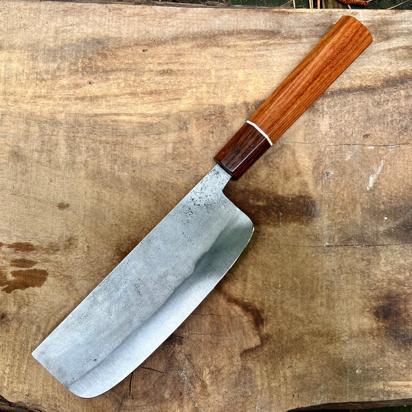 Custom Goko Hamono Shirogami #1 Nashiji 165mm Nakiri -  Pau Rosa