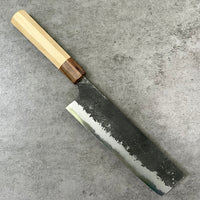 Mazaki Kurouchi Shirogami W2 Nakiri 180mm