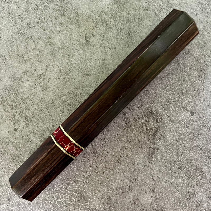Custom Japanese Knife handle (wa handle)  for 165-210mm :   African Blackwood and tru-stone